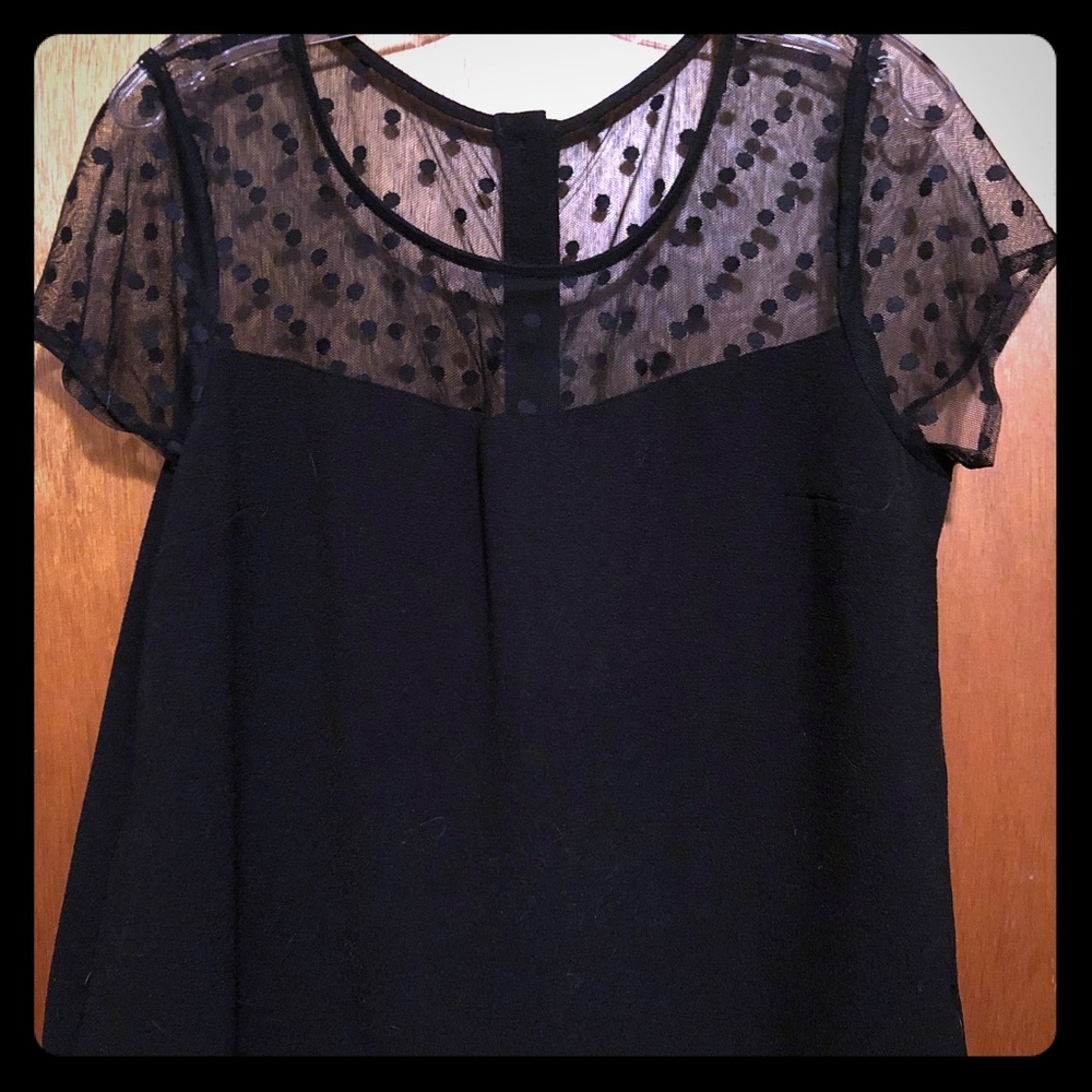 Torrid black dress shirt with illusion neckline